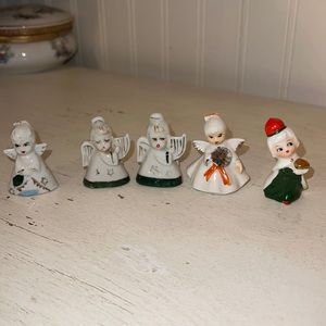 Vintage Bone China Christmas Angels figurines & place card holders Japan